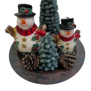 Christmas‎ Candle Garden Vintage Eight Piece Country Candle Garden with Tray